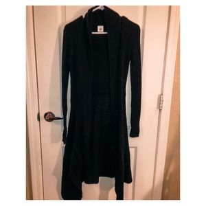 Cabi Long Black Open Sweater Cardigan.